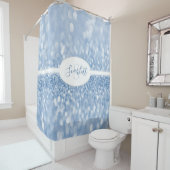 Blue Glitzer Personalize Duschvorhang (Beispiel)