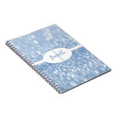 Blue Glitzer Personalize Notebook Notizblock (Rechte Seite)