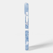 Blue Glitzer Personalize Samsung Galaxy Case (Rückseite / Links)