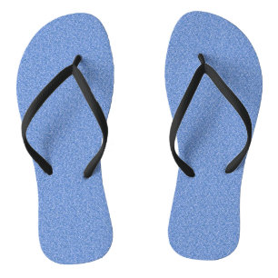 Blue Glitzer Print Metallic Wedding Braut Bräutiga Badesandalen