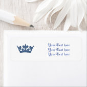 Blue Glitzer Royal Crown Prince Address Labels (Insitu)
