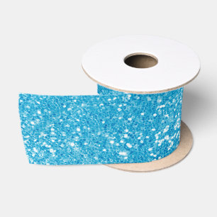 Blue Glitzer Satinband