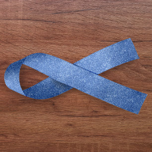 Blue Glitzer Satinband