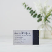 Blue Glitzer Sequin Disco Glitz Business Card Visitenkarte (Stehend Vorderseite)