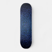 Blue Glitzer Sequin Disco Glitz Comp Skateboard (Vorderseite)