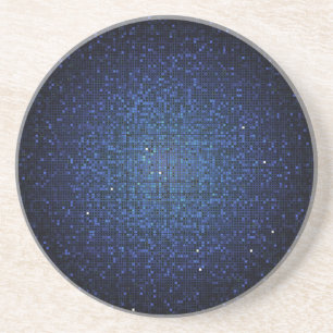 Blue Glitzer Sequin Disco Glitz Muster Untersetzer