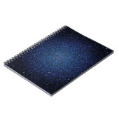 Blue Glitzer Sequin Disco Glitz Spiral Notebook Notizblock (Linke Seite)