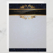 Blue Glitzer Sequin Disco Letterhead Stockwerk Briefkopf (Vorne/Hinten)