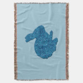 Blue Glitzer Silhouette Ostersonnenkeule Blanket Decke (Vorderseite Vertikal)