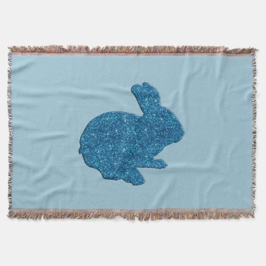 Blue Glitzer Silhouette Ostersonnenkeule Blanket Decke (Vorderseite)