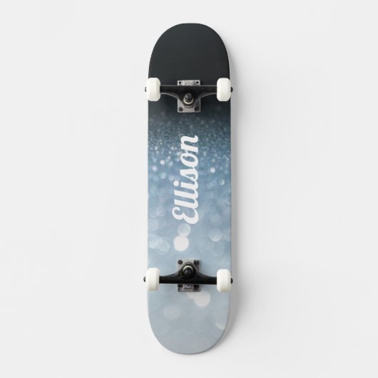 Blue Glitzer Skateboard (Vorderseite)