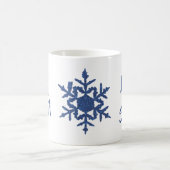 Blue Glitzer Snowflake Custom City Lassen Sie es S Kaffeetasse (Mittel)