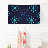 Blue Glitzer Snowflakes Banner (Insitu)