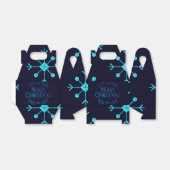 Blue Glitzer Snowflakes Geschenkschachtel (Ungefaltet)
