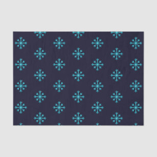 Blue Glitzer Snowflakes Seidenpapier
