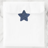Blue Glitzer Sparkle Funkelnd Muster Feiern Stern-Aufkleber (Tasche)