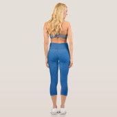 Blue Glitzer, Sparkle, Glitzer Hintergrund Capri Leggings (Rückseite)