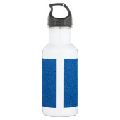 Blue Glitzer, Sparkle, Glitzer Hintergrund Edelstahlflasche (Rückseite)