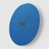 Blue Glitzer, Sparkle, Glitzer Hintergrund Große Wanduhr (Winkel)