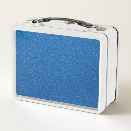 Blue Glitzer, Sparkle, Glitzer Hintergrund Metall Brotdose (Rückseite)