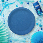 Blue Glitzer, Sparkle, Glitzer Hintergrund Pappteller (Party)