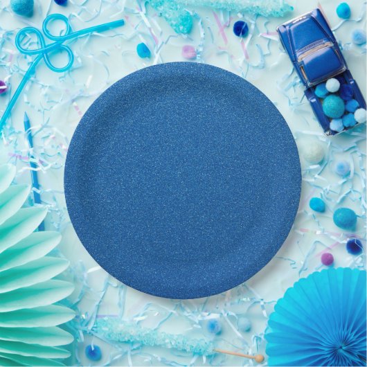 Blue Glitzer, Sparkle, Glitzer Hintergrund Pappteller (Party)