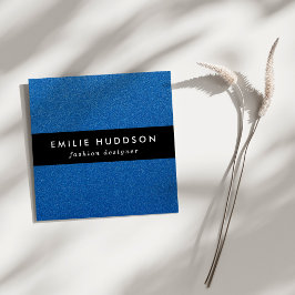 Blue Glitzer, Sparkle, Glitzer Hintergrund Quadratische Visitenkarte