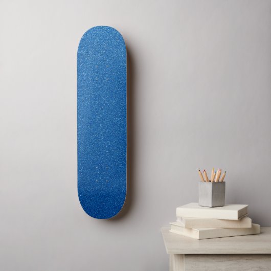Blue Glitzer, Sparkle, Glitzer Hintergrund Skateboard (Wandkunst)