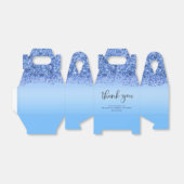 Blue Glitzer Sparkle Vielen Dank für Ihr Interesse Geschenkschachtel (Ungefaltet)