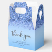 Blue Glitzer Sparkle Vielen Dank für Ihr Interesse Geschenkschachtel (Geöffnet)
