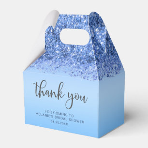Blue Glitzer Sparkle Vielen Dank für Ihr Interesse Geschenkschachtel