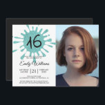 Blue Glitzer Splash Sweet 16 16. Geburtstagsparty Einladung<br><div class="desc">Eine moderne, süße 16-jährige Geburtstagsfeier mit einem blauen Glitzer und der Nummer 16 in der modernen Typografie. Versenden Sie diese coole, blaue Glitzer- und schwarze 16. Geburtstagsfeier an Ihre Familie und Freunde. Fügen Sie einfach Ihre persönlichen Daten zu dieser sechzehnten Geburtstagsfeier ein. Wenn Sie Hilfe oder passende Produkte benötigen, kontaktieren...</div>