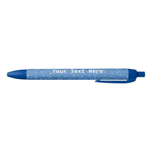 Blue Glitzer Stift mit personalisiertem, benutzerd (Unterseite)