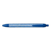 Blue Glitzer Stift mit personalisiertem, benutzerd (Rückseite)