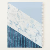 Blue Glitzer Stripes 2025 Skriptname Planer (Rückseite)