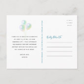 Blue Glitzer Sweet 16 Birthday Balloon Vielen Dank Postkarte (Rückseite)