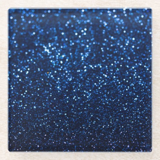 Blue Glitzer Texture Festivals Sparkor Glasuntersetzer (Vorderseite)