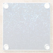 Blue Glitzer Texture Festivals Sparkor Glasuntersetzer (Rückseite)