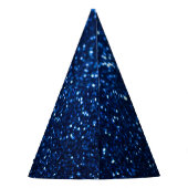 Blue Glitzer Texture Festivals Sparkor Partyhütchen (Rückseite)