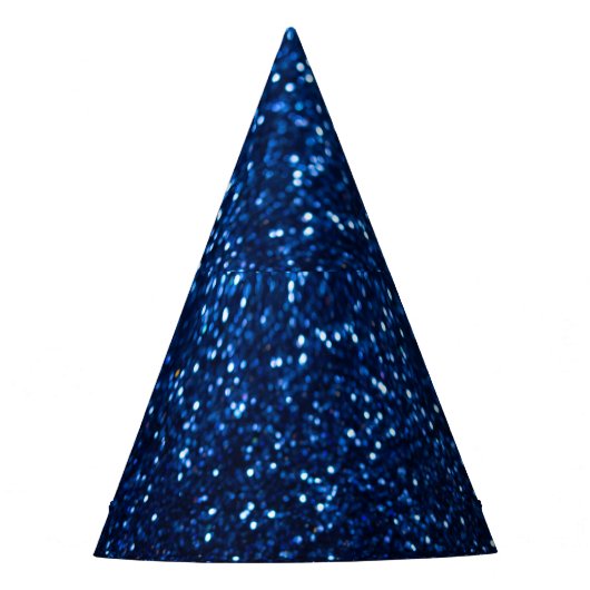 Blue Glitzer Texture Festivals Sparkor Partyhütchen (Vorderseite)