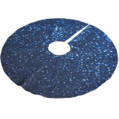 Blue Glitzer Texture Festivals Sparkor Polyester Weihnachtsbaumdecke (Schrägansicht)