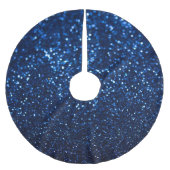 Blue Glitzer Texture Festivals Sparkor Polyester Weihnachtsbaumdecke (Vorderseite)
