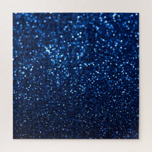 Blue Glitzer Texture Festivals Sparkor Puzzle
