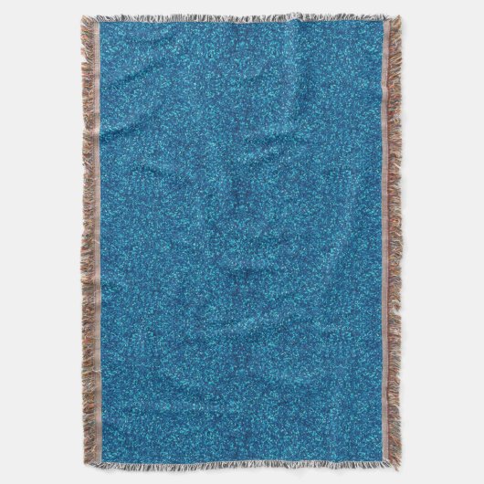 Blue Glitzer Throw Blanket Decke (Vorderseite Vertikal)