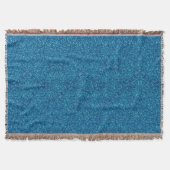 Blue Glitzer Throw Blanket Decke (Vorderseite)