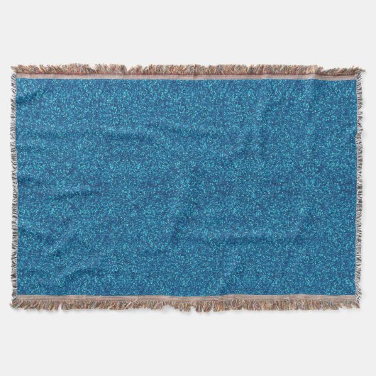 Blue Glitzer Throw Blanket Decke (Vorderseite)