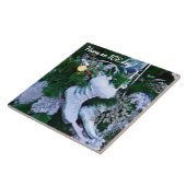 Blue Glitzer und Fur Ice Skate auf Weihnachtsbaum Fliese (Seite)