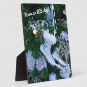 Blue Glitzer und Fur Ice Skate auf Weihnachtsbaum Fotoplatte (Seite)