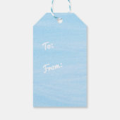 Blue Glitzer und Fur Ice Skate auf Weihnachtsbaum Geschenkanhänger (Rückseite)