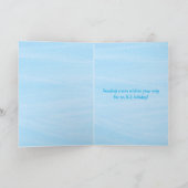 Blue Glitzer und Fur Ice Skate auf Weihnachtsbaum Karte (Innenseite)